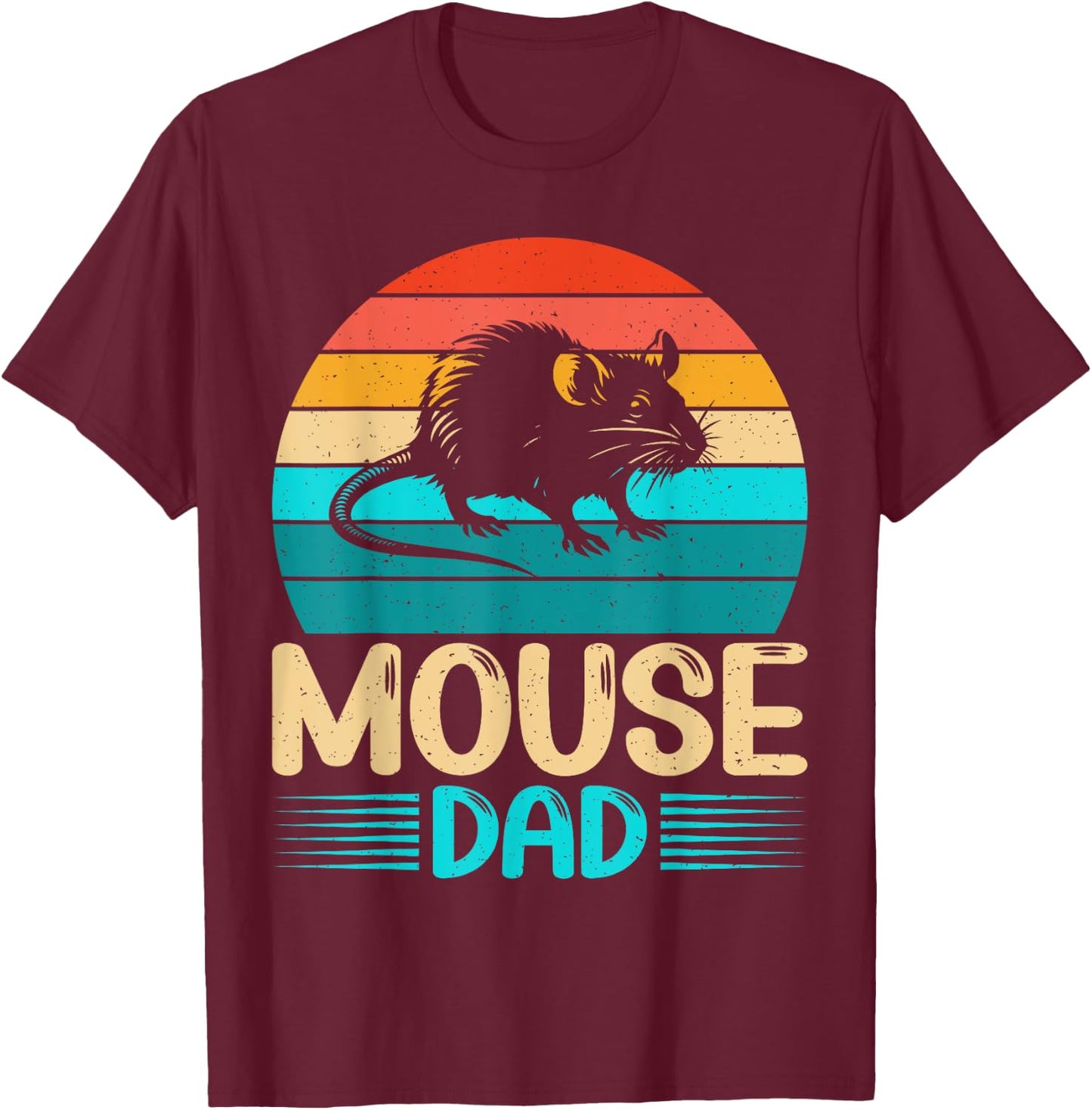Mouse Dad Mouse T-Shirt - T-Shirt | Maroon