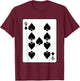 Nine Of Spades Playing Card Poker Player Costume T-Shirt - T-Shirt | Maroon