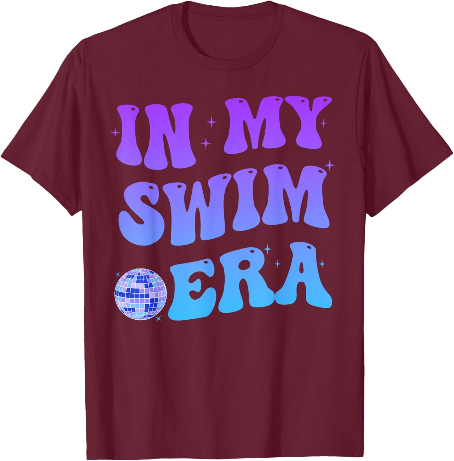 Retro In My Swim Era Swimming Swimmers Women Men Kids T-Shirt - T-Shirt | Maroon