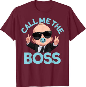 Baby Boss "Call Me Boss" Like A Boss Kids T-Shirt - T-Shirt | Maroon