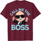 Baby Boss "Call Me Boss" Like A Boss Kids T-Shirt - T-Shirt | Maroon