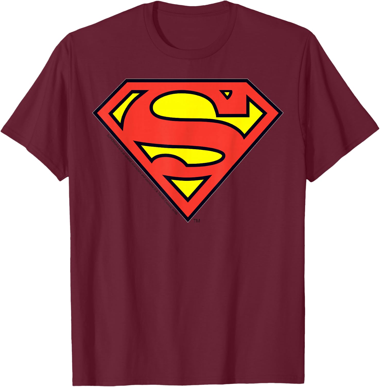 DC Comics Superman Classic Chest Logo Small T-Shirt - T-Shirt | Maroon