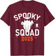 Spooky Squad 2025 Scary Halloween Bat Boo T-Shirt - T-Shirt | Maroon