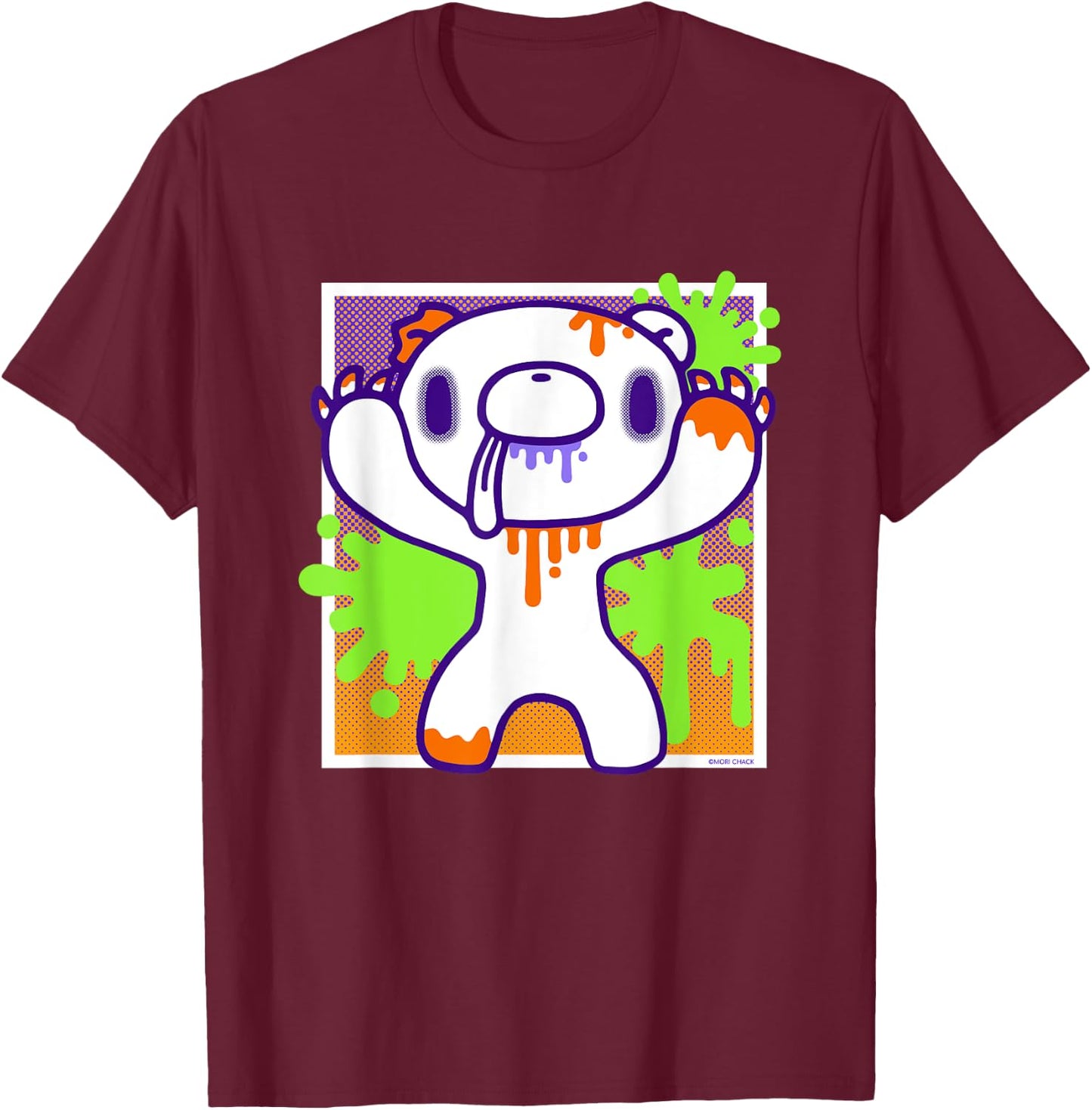 Gloomy Bear The Naughty Grizzly Halloween Spooky Pop Art T-Shirt - T-Shirt | Maroon
