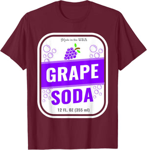 Halloween Costume Grape Soda Unique Group Costume Idea T-Shirt - T-Shirt | Maroon