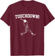 Touchdown Home Run Funny Baseball Football Mashup Sports T-Shirt - T-Shirt | Maroon