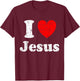 I Love Jesus Graphic T-Shirt - T-Shirt | Maroon