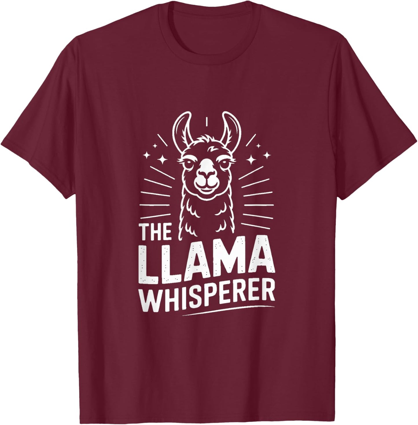 The Llama Whisperer Funny Llama Lover Humor T-Shirt - T-Shirt | Maroon