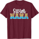 Swim Nana Grandma Leopard Nana Of A Swimmer Nana T-Shirt - T-Shirt | Maroon