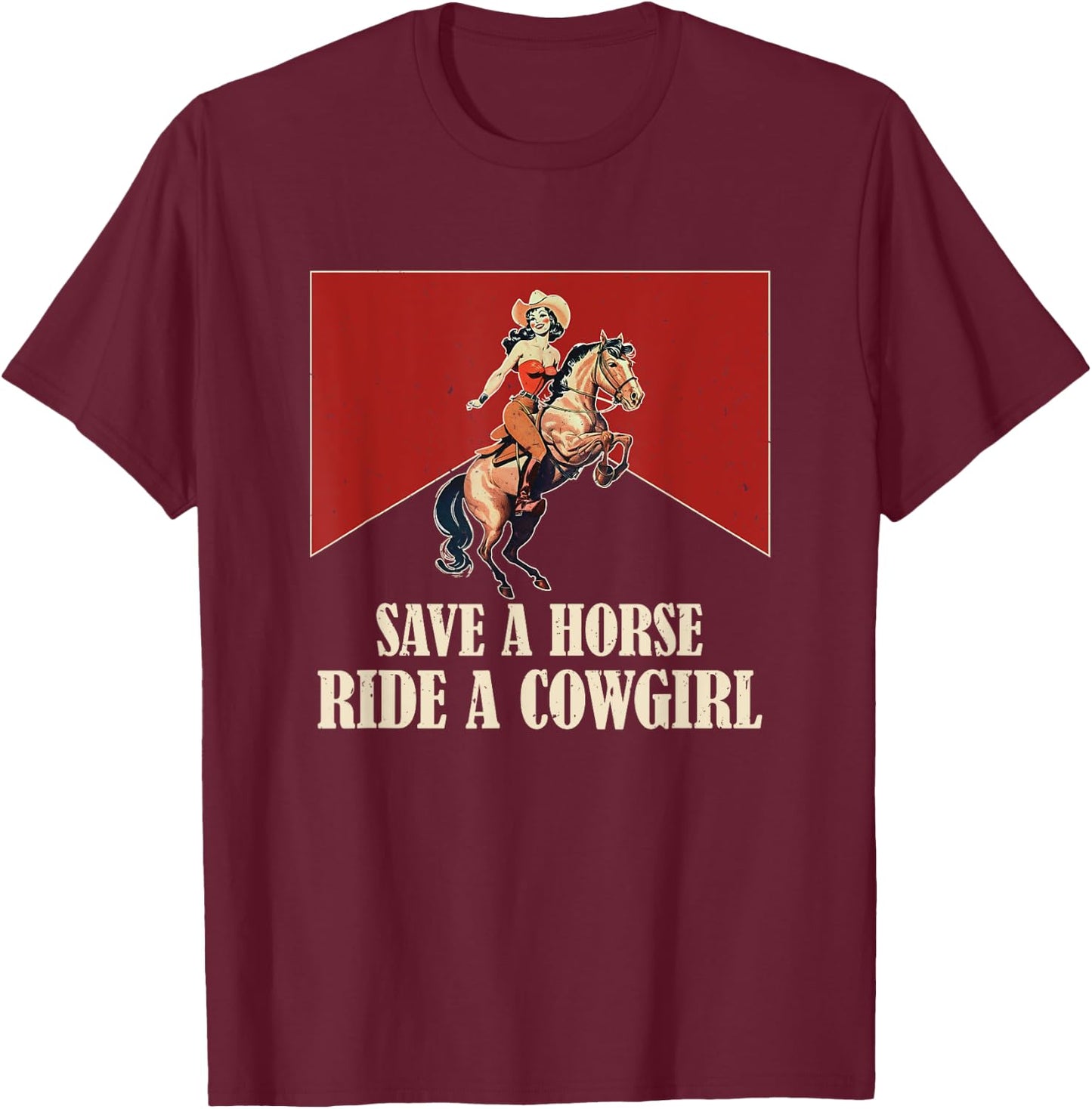 Lesbian Subtle WLW Ride A Cowgirl Queer Gay Pride Month T-Shirt - T-Shirt | Maroon