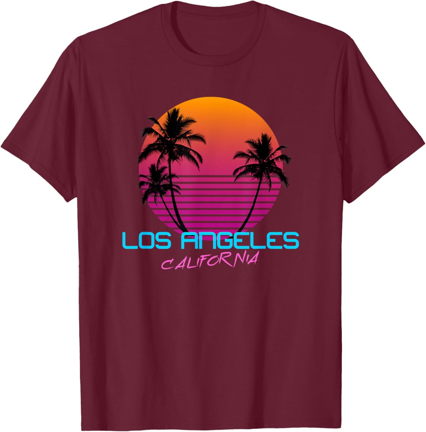 Los Angeles California T-Shirt - T-Shirt | Maroon
