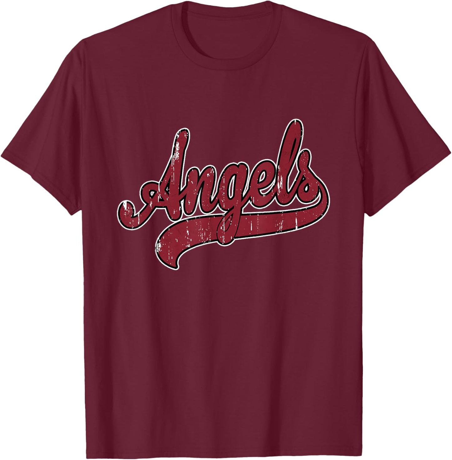 Classic Angels Proud Last Name Personalized Outfits Birthday T-Shirt - T-Shirt | Maroon