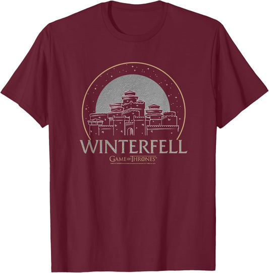 Game of Thrones Winterfell T-Shirt - T-Shirt | Maroon