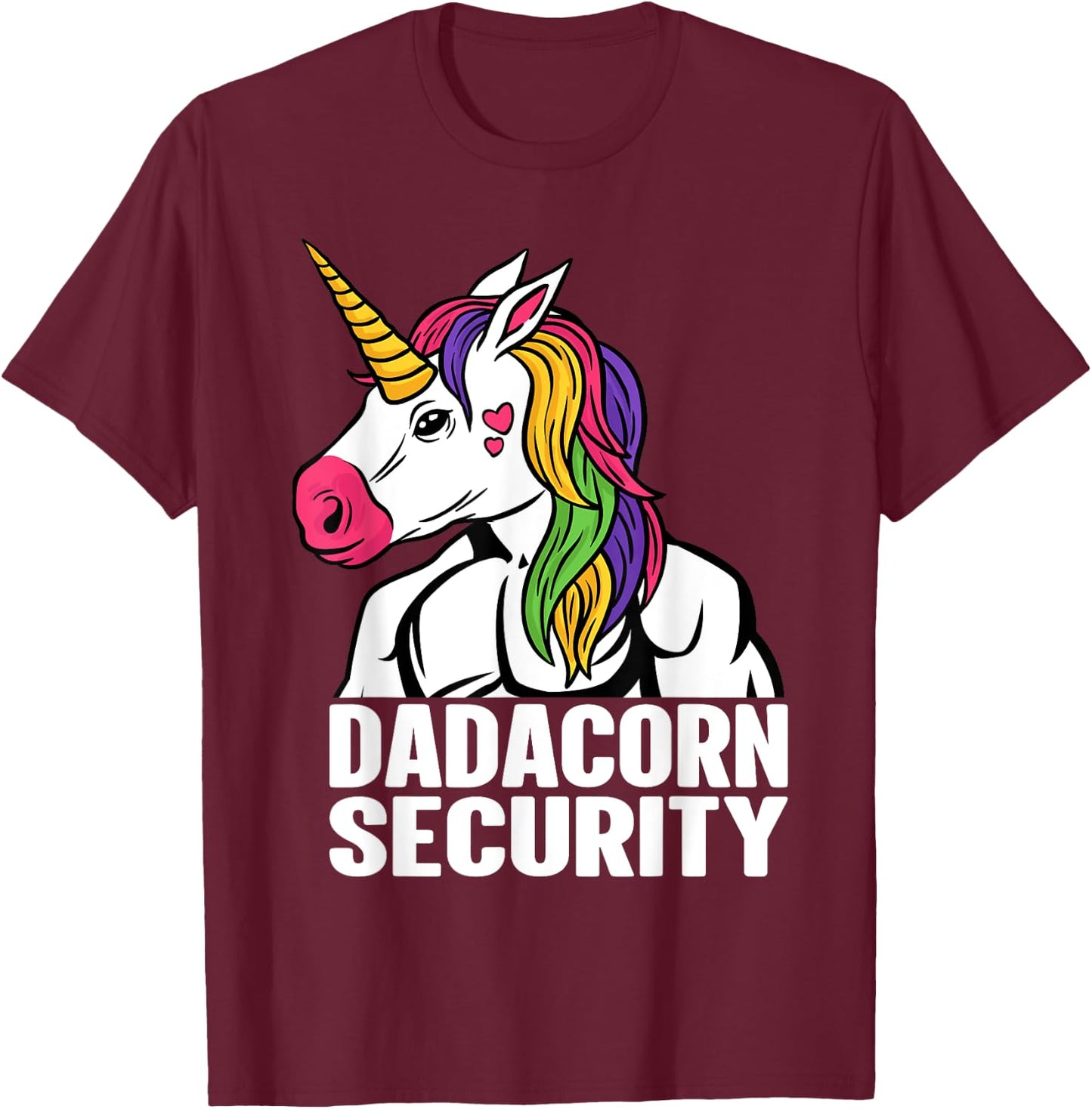 Unicorn Headband Adult Unicorn Onesie Unicorn Security T-Shirt - T-Shirt | Maroon