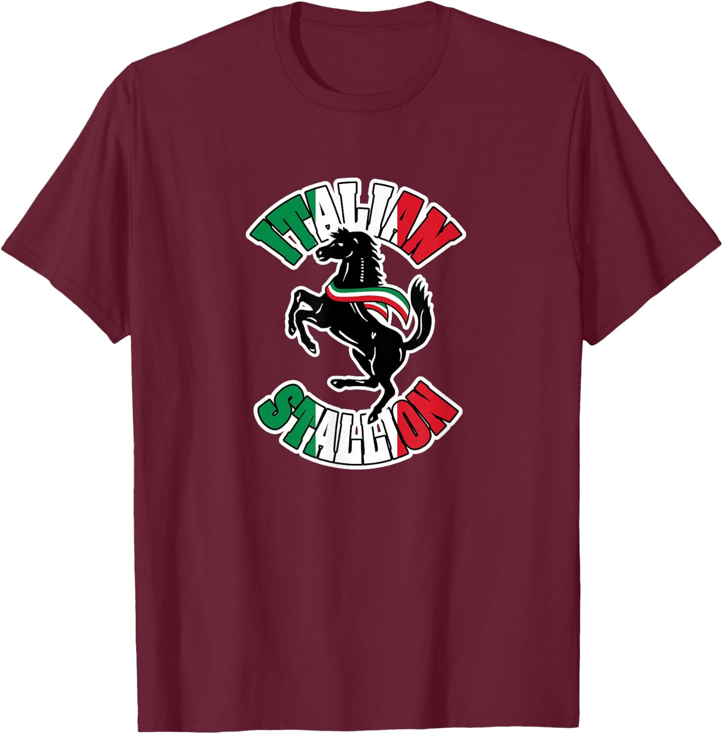 Italian Stallion T-Shirt - T-Shirt | Maroon