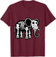 Cute Halloween Elephant Skeleton Animal Fossils Archeologist T-Shirt - T-Shirt | Maroon