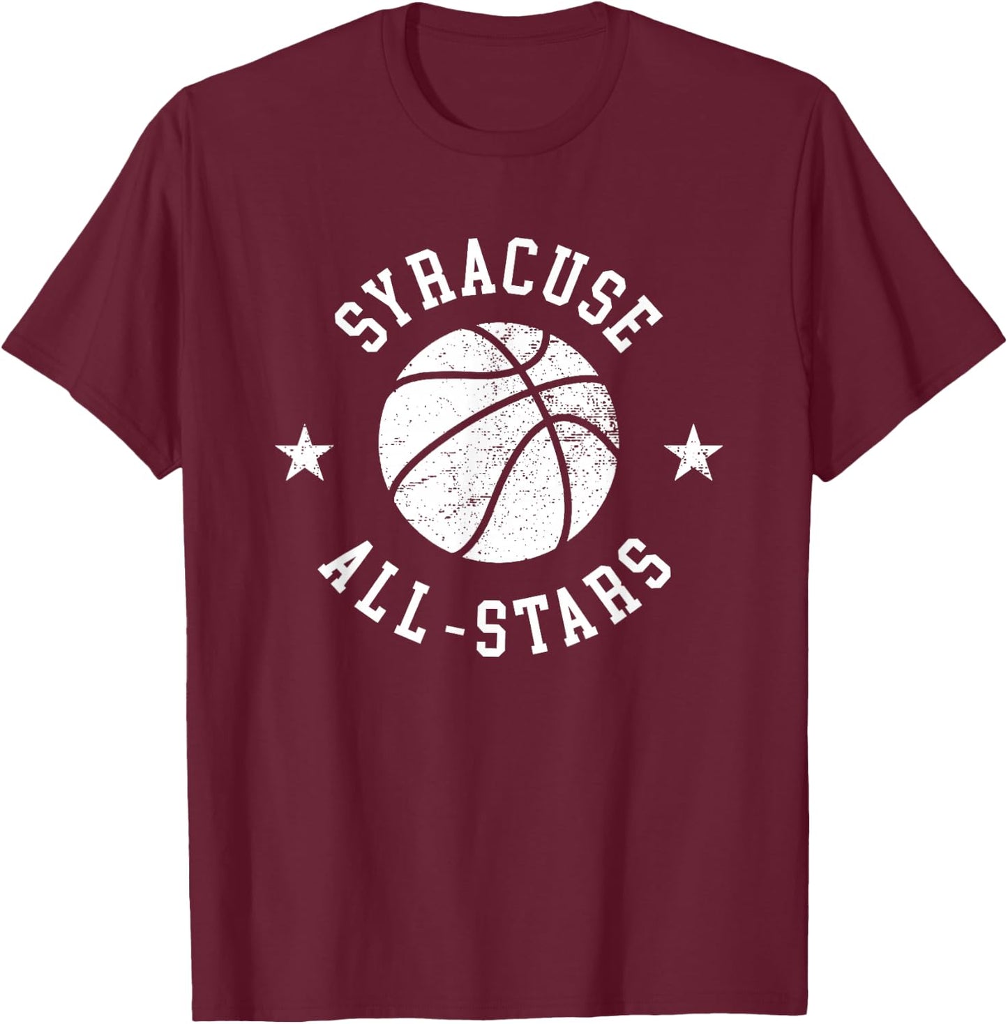 Syracuse Vintage All-Stars Retro 80s Basketball T-Shirt - T-Shirt | Maroon