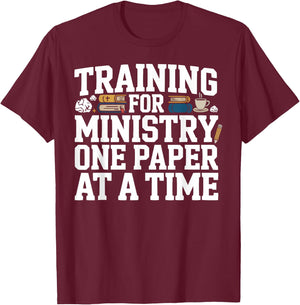 Seminary Student Religious Theology Bible Verse Jesus Christ T-Shirt - T-Shirt | Maroon