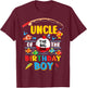 Uncle of The Big One Fishing 1st Birthday Ofishally Family T-Shirt - T-Shirt | Maroon