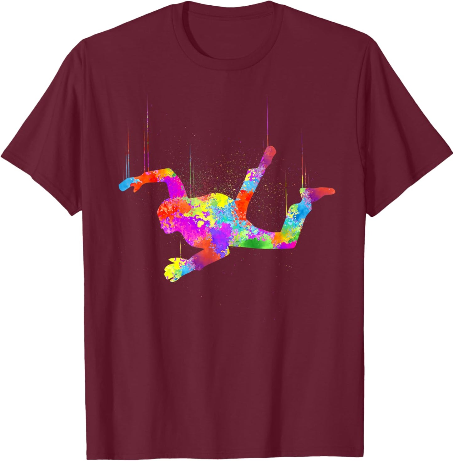 Cool Skydiving Art Women Indoor Skydive Sky Diving T-Shirt - T-Shirt | Maroon