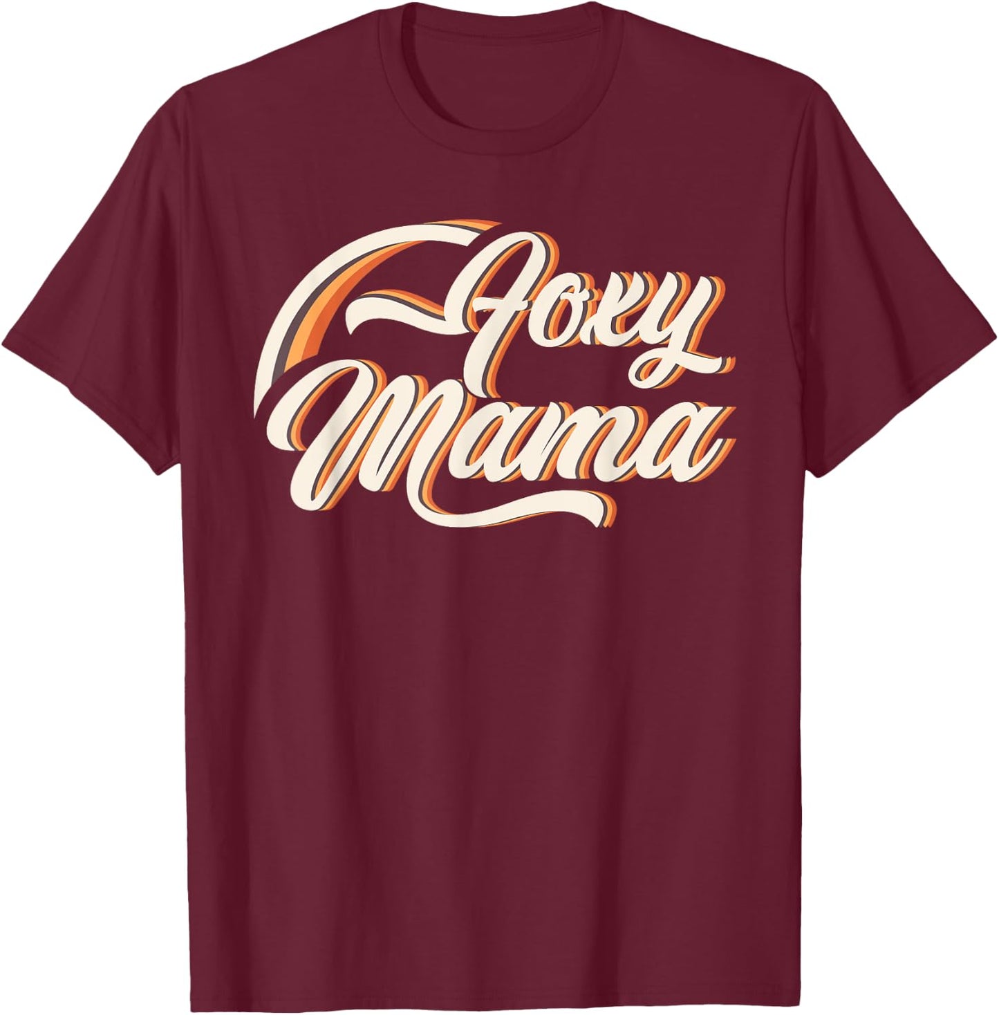 Foxy Mama Roller Disco Outfit 70s Costume T-Shirt - T-Shirt | Maroon