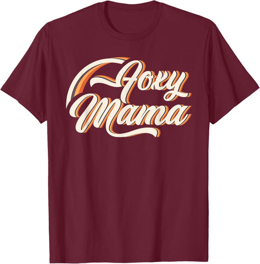 Foxy Mama Roller Disco Outfit 70s Costume T-Shirt - T-Shirt | Maroon