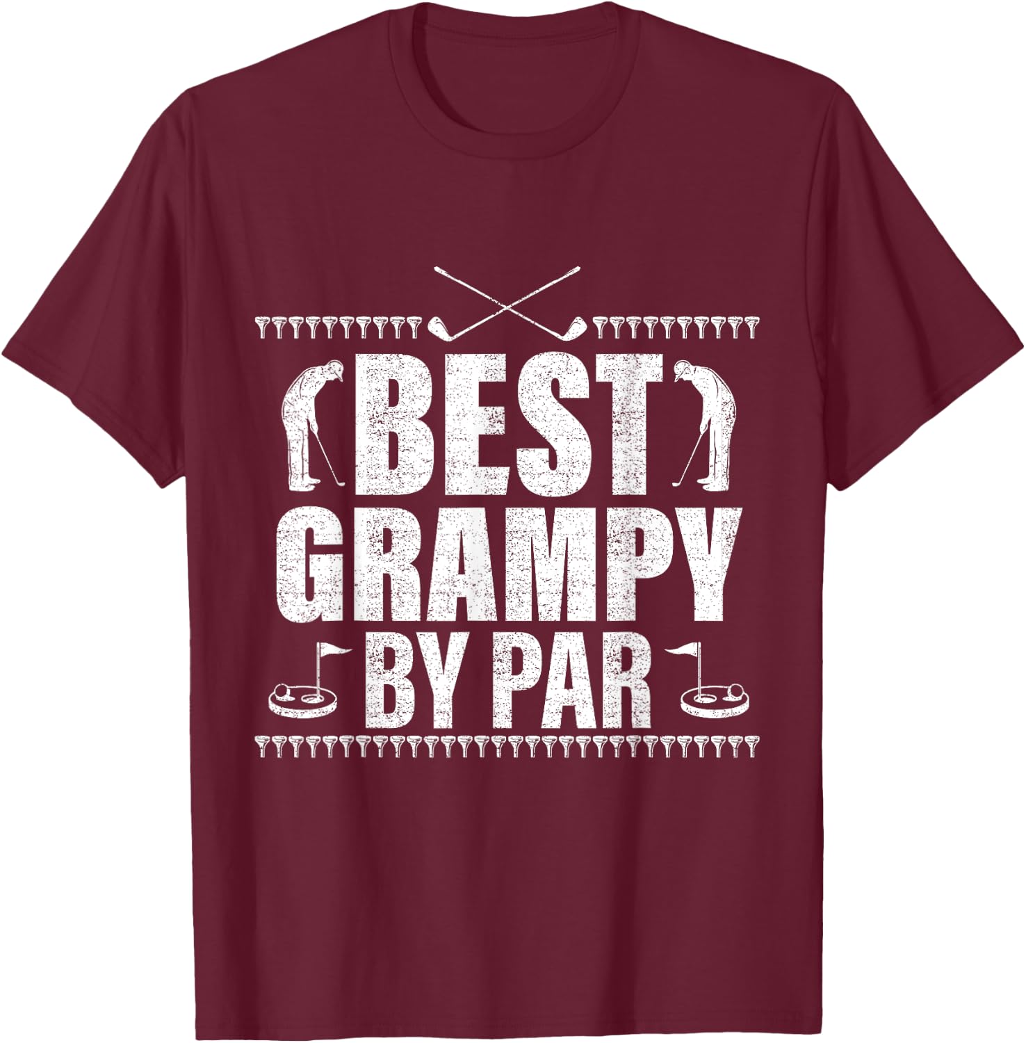 Best Grampy By Par Father's Day Gifts Golf Lover Golfer men T-Shirt - T-Shirt | Maroon