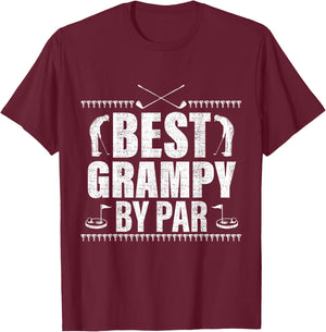 Best Grampy By Par Father's Day Gifts Golf Lover Golfer men T-Shirt - T-Shirt | Maroon