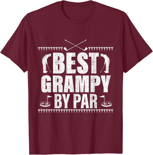 Best Grampy By Par Father's Day Gifts Golf Lover Golfer men T-Shirt - T-Shirt | Maroon