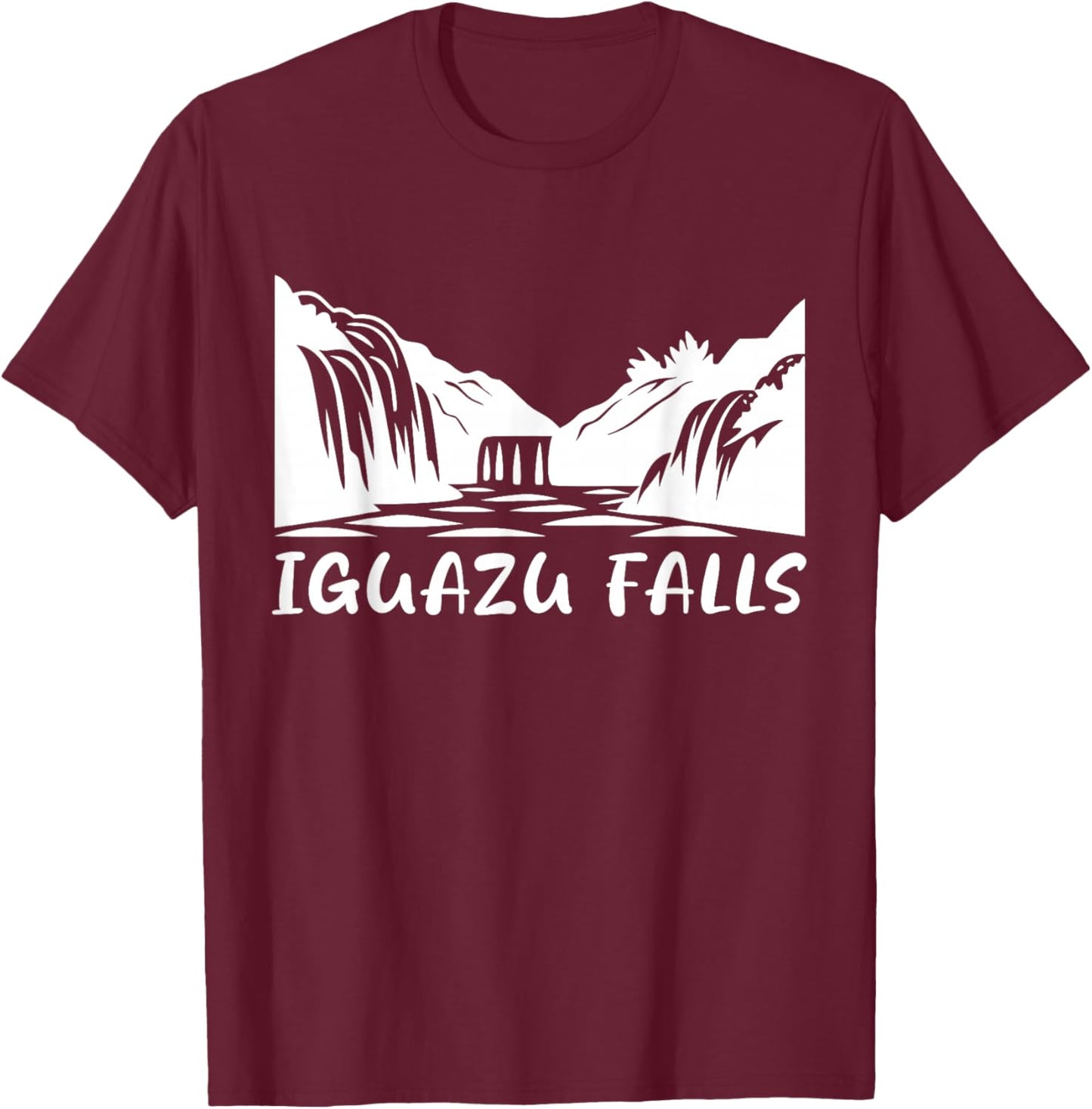 Iguazu Falls Souvenir Iguazu Falls Vacation Travel T-Shirt - T-Shirt | Maroon