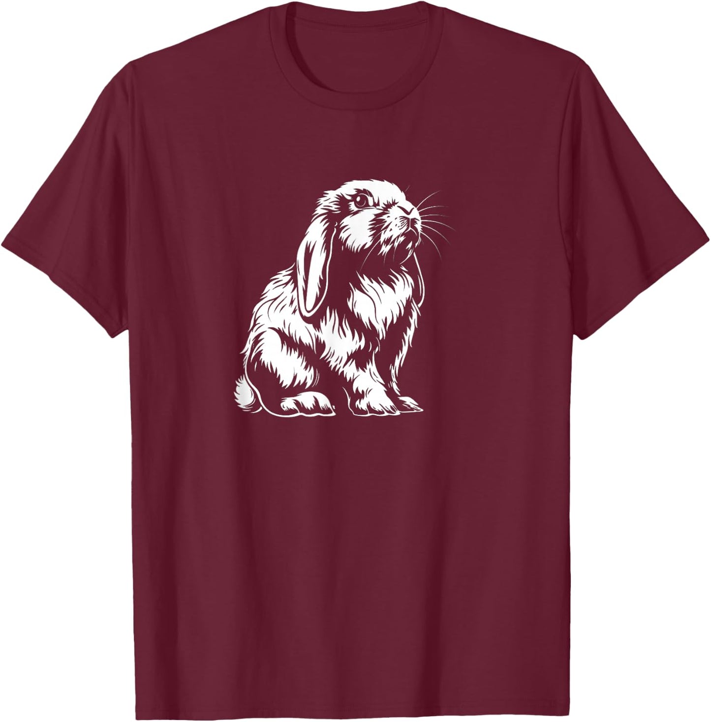 Vintage Retro Mini Holland Lop Bunny Rabbit Lover T-Shirt - T-Shirt | Maroon