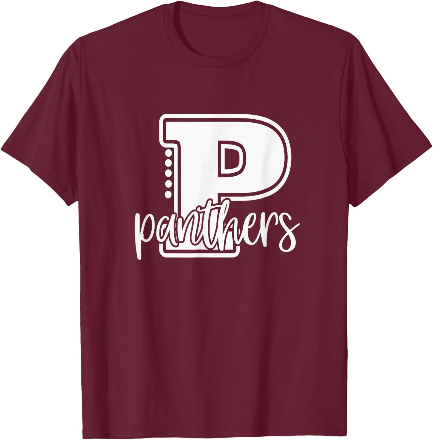 Panther School Sports Fan Team Spirit T-Shirt - T-Shirt | Maroon