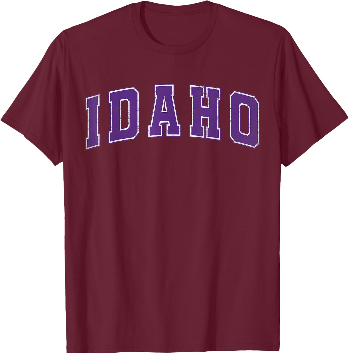 Idaho State Retro Purple Varsity Vintage Text T-Shirt - T-Shirt | Maroon