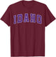 Idaho State Retro Purple Varsity Vintage Text T-Shirt - T-Shirt | Maroon