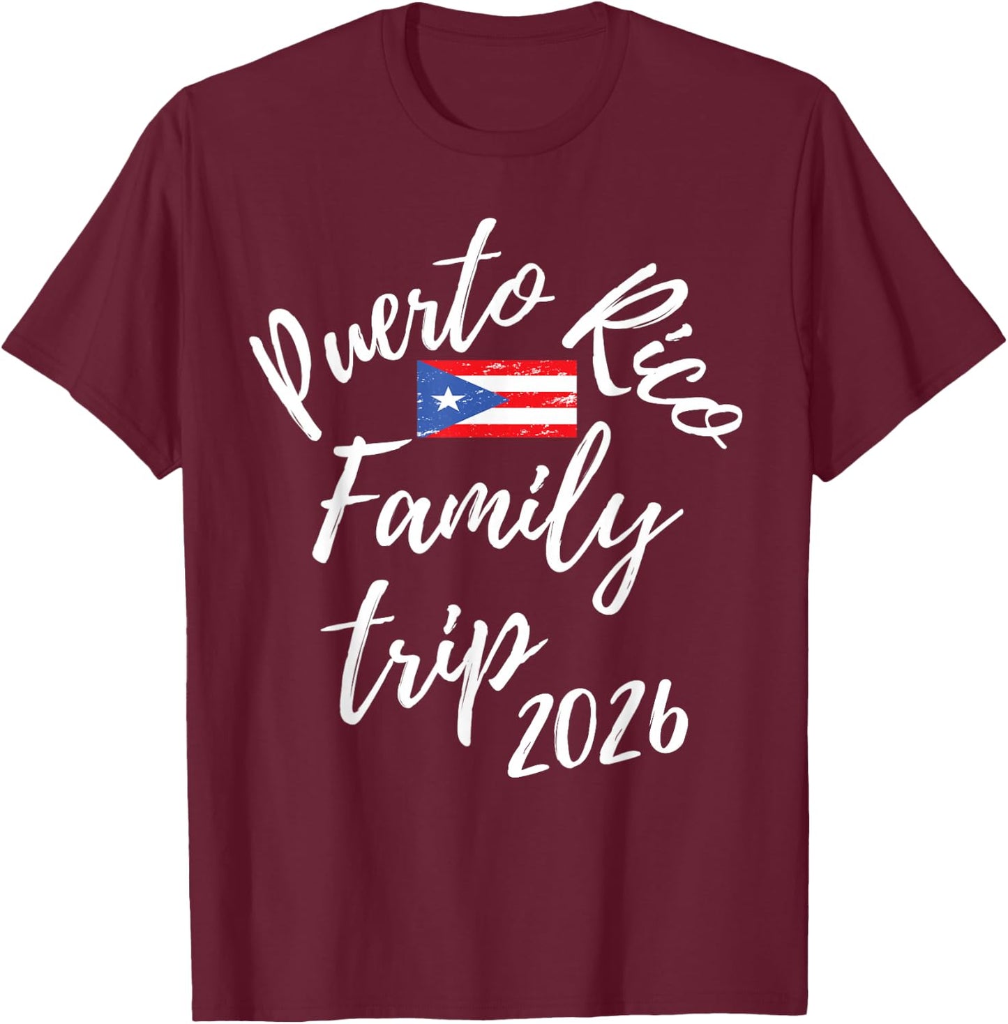Puerto Rico Family Trip 2026 Vacation Fun Matching Group T-Shirt - T-Shirt | Maroon