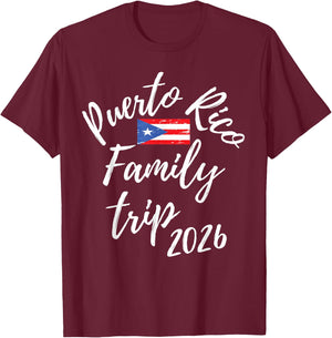 Puerto Rico Family Trip 2026 Vacation Fun Matching Group T-Shirt - T-Shirt | Maroon