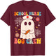 Groovy School Nurse Boo Crew Nurse Funny Ghost Halloween T-Shirt - T-Shirt | Maroon