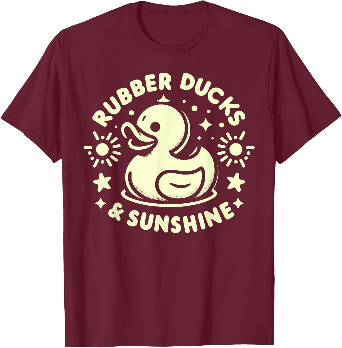 Rubber Ducks and Sunshine Rubber Duck Women T-Shirt - T-Shirt | Maroon