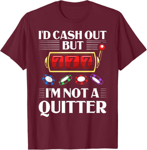 Slot Machine Player Roulette Games Poker Gambling Gambler T-Shirt - T-Shirt | Maroon