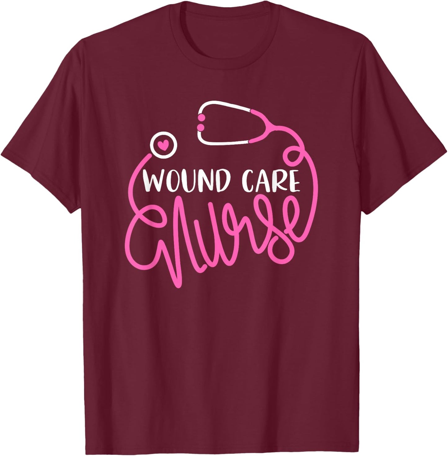 Wound Care Department - JoinHealthcare Women's Nurse Themed Black T-Shirt - T-Shirt | Maroon