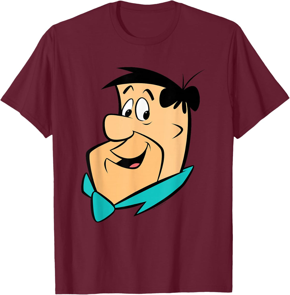 The Flintstones Fred Face T-Shirt - T-Shirt | Maroon