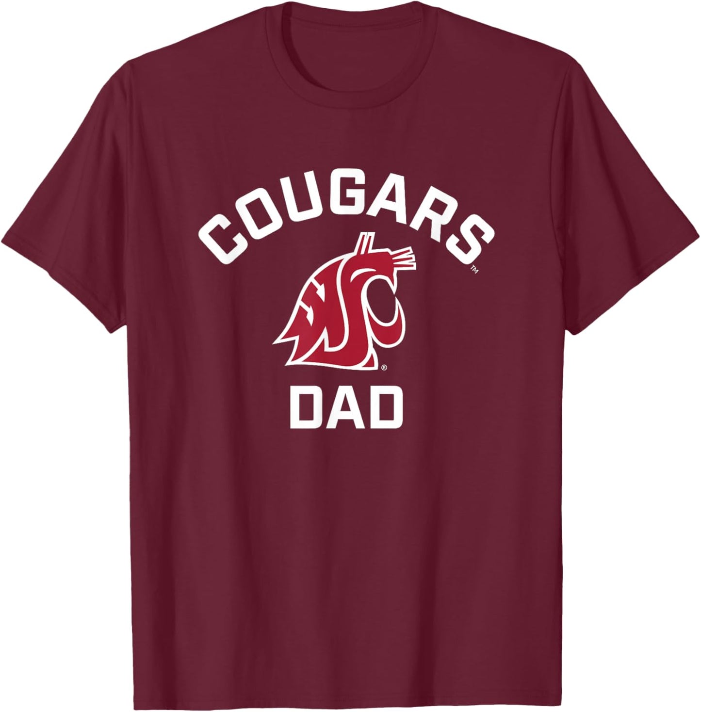 Washington State University Cougars Arched Dad T-Shirt - T-Shirt | Maroon