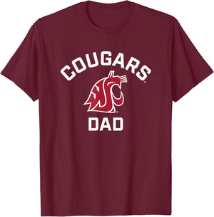 Washington State University Cougars Arched Dad T-Shirt - T-Shirt | Maroon