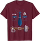 Police Costume Cop Uniform Officer Outfit Halloween T-Shirt - T-Shirt | Maroon