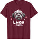 Lhasa Mom Lhasa Apso Dog T-Shirt - T-Shirt | Maroon