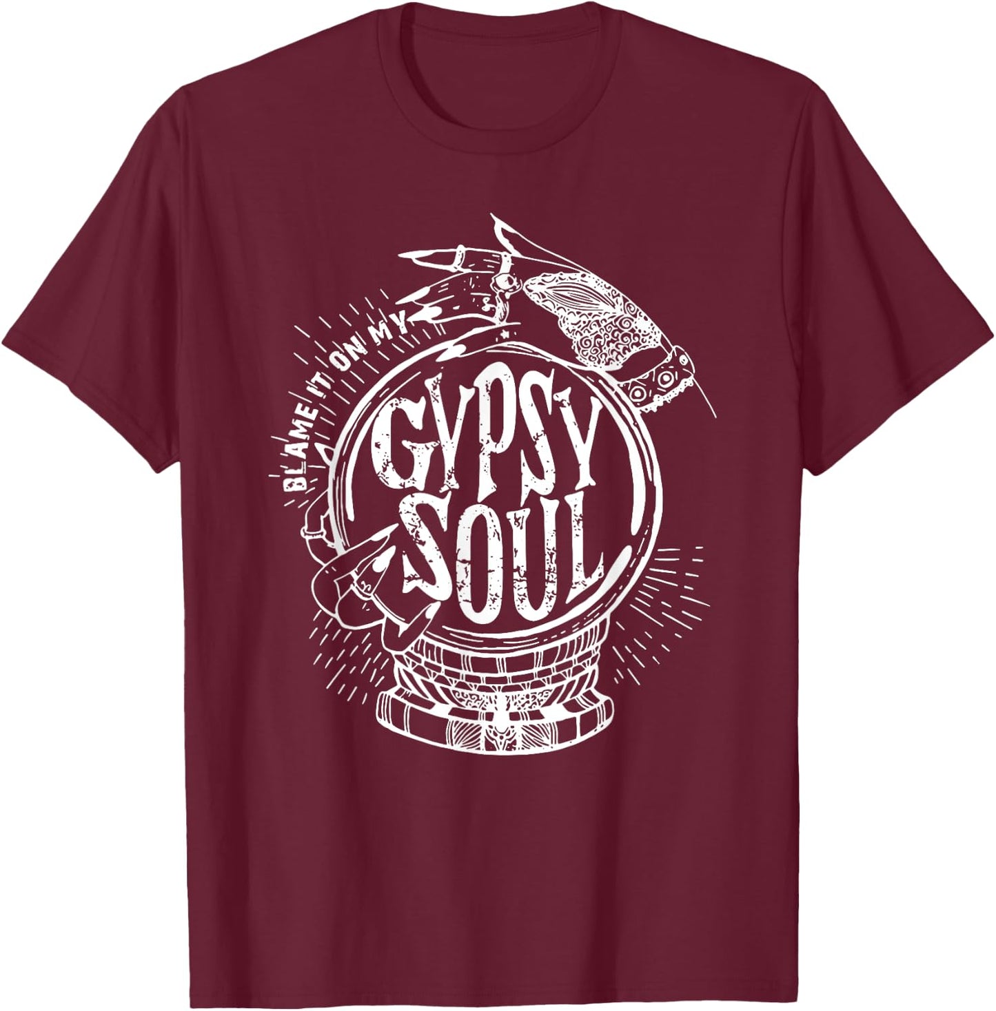 Blame It On My Gypsy Soul Free Spirit T-Shirt - T-Shirt | Maroon