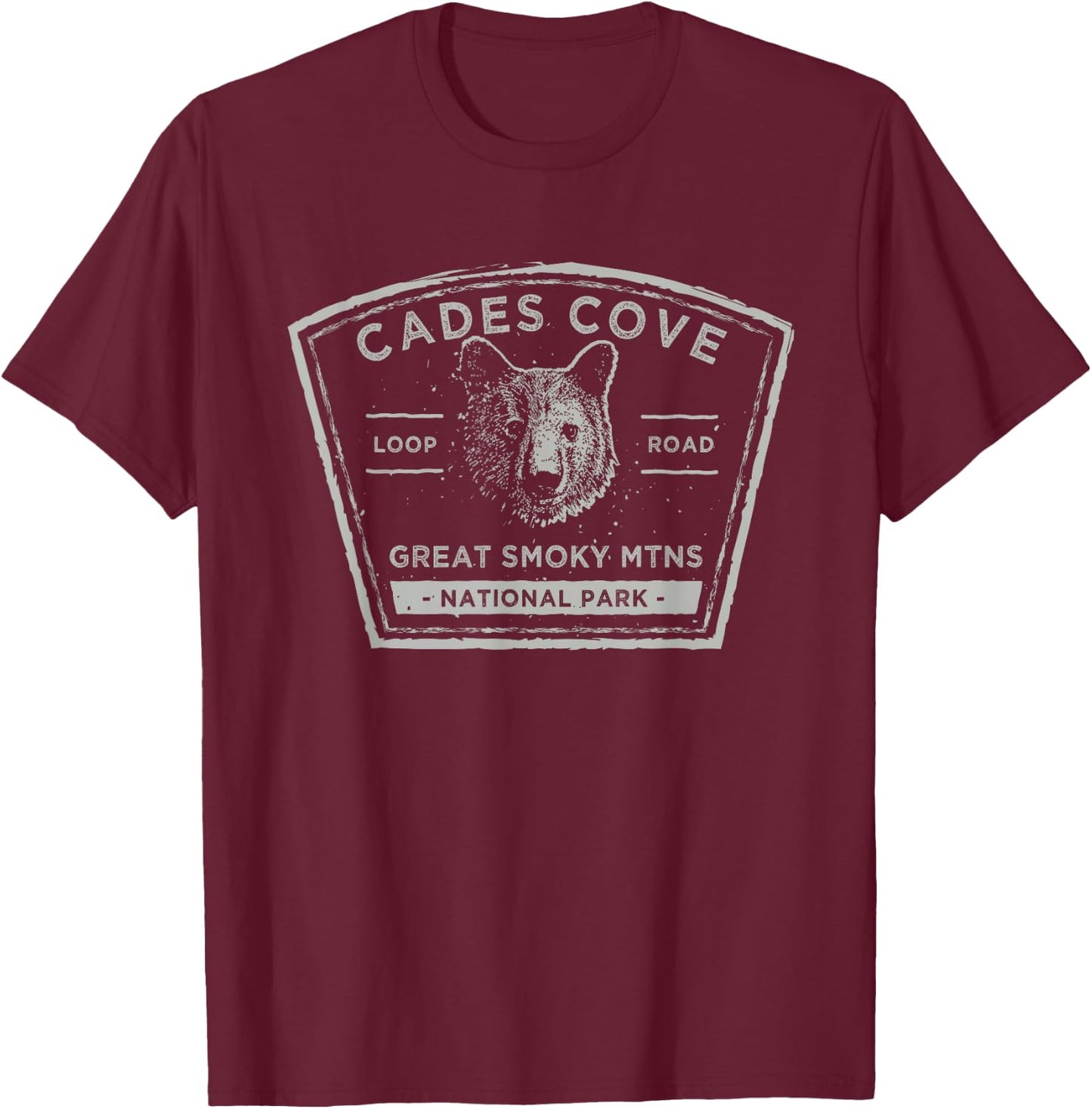Cades Cove Loop Road Shirt T-Shirt - T-Shirt | Maroon