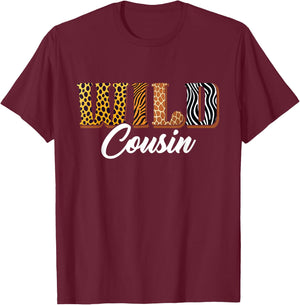 Wild Cousin Zoo Safari Jungle Animal Bday Matching Family T-Shirt - T-Shirt | Maroon