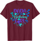Dada Of The Birthday Mermaid Girl Bday Party Squad Family T-Shirt - T-Shirt | Maroon
