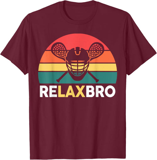 Boys Lacrosse-Shirt Men Youth Funny Lax Relaxbro Lacrosse